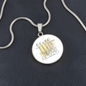 Bass Guitars Gold Splatter | Circle Pendant Necklace | Gift for Bass Guitarist - Givtz Back