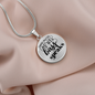 When Words Fail Bass Speaks | Necklace Circle Pendant Snake Chain - Givtz Back