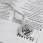 When Words Fail Bass Guitar Speaks | Necklace Circle Pendant Snake Chain - Givtz Back