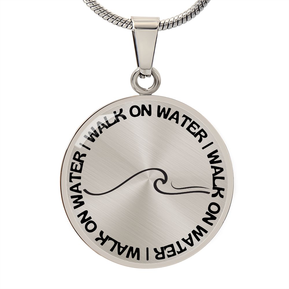 Walk On Water | Wave | Necklace Circle Pendant