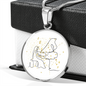 Grand Piano Gold Stars | Circle Pendant Necklace | Gift for Pianist - Givtz Back