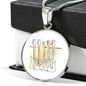 Bass Guitars Gold Splatter | Circle Pendant Necklace | Gift for Bass Guitarist - Givtz Back