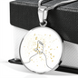 Music Notes Gold Stars | Circle Pendant Necklace | Gift for Musician - Givtz Back