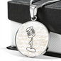 Vintage Microphone Sheet Music | Circle Pendant Necklace | Gift for Singer - Givtz Back