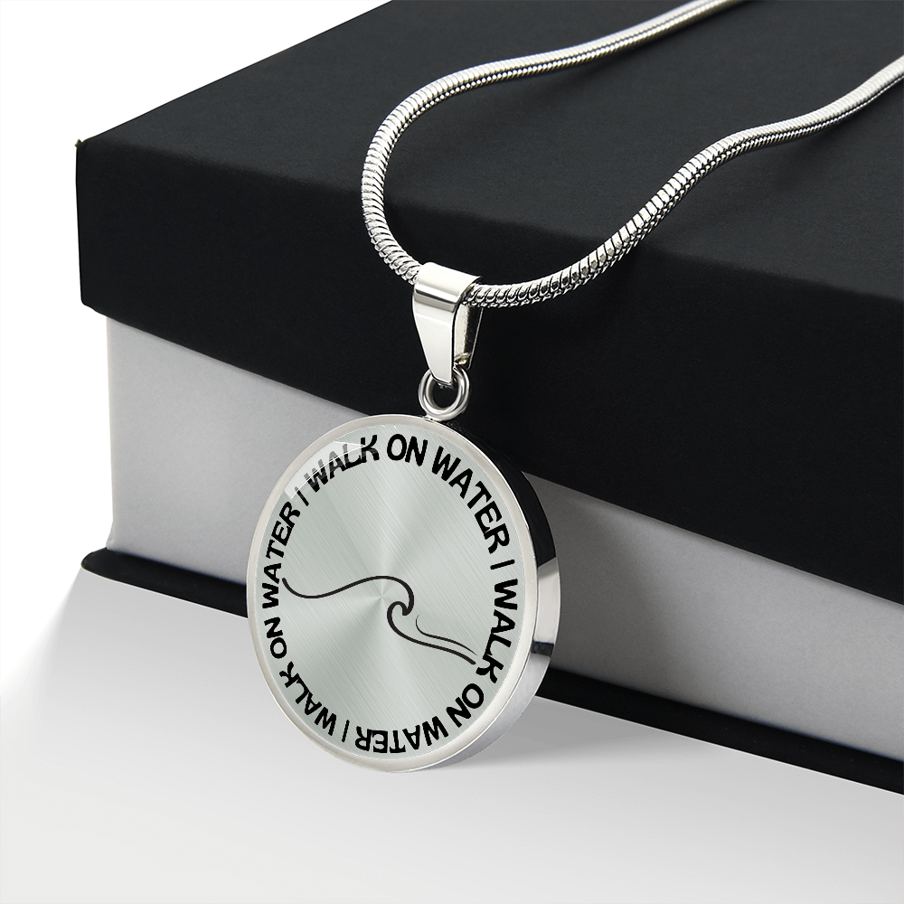 Walk On Water | Wave | Necklace Circle Pendant