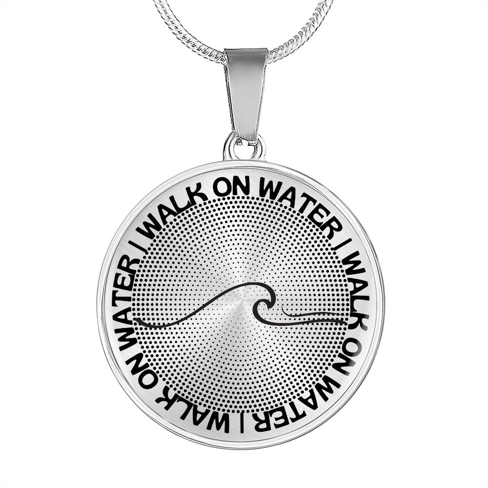 Walk On Water | Wave | Dots | Necklace Circle Pendant