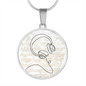 Head Phones Sheet Music | Circle Pendant Necklace | Gift for Music Lover - Givtz Back
