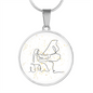 Grand Piano Music Notes | Circle Pendant Necklace | Gift for Pianist - Givtz Back