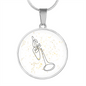 Trumpet Music Note | Circle Pendant Necklace | Gift for Trumpetist - Givtz Back