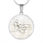 Drummer Sheet Music | Circle Pendant Necklace | Gift for Drummer - Givtz Back