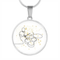 Drummer Gold Stars | Circle Pendant Necklace | Gift for Drummer - Givtz Back
