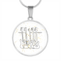 Bass Guitars Music Notes | Circle Pendant Necklace | Gift for Bass Guitarist - Givtz Back