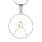 Music Notes | Circle Pendant Necklace | Gift for Musician - Givtz Back