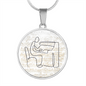 Piano Sheet Music | Circle Pendant Necklace | Gift for Pianist - Givtz Back