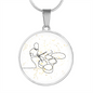Drummer Music Notes | Circle Pendant Necklace | Gift for Drummer - Givtz Back