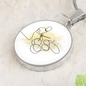 Drummer Gold Splatter | Circle Pendant Necklace | Gift for Drummer - Givtz Back