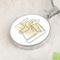 Piano Gold Splatter | Circle Pendant Necklace | Gift for Pianist - Givtz Back