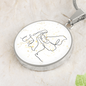 Grand Piano Music Notes | Circle Pendant Necklace | Gift for Pianist - Givtz Back