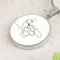 Drummer Music Notes | Circle Pendant Necklace | Gift for Drummer - Givtz Back