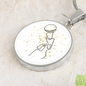 Microphone Gold Stars | Circle Pendant Necklace | Gift for Singer - Givtz Back