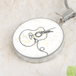 Acoustic Guitar Music Notes | Circle Pendant Necklace | Gift for Guitarist - Givtz Back