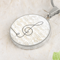 Music Clef Sheet Music | Circle Pendant Necklace | Gift for Musician - Givtz Back
