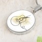 Acoustic Guitar Gold Splatter | Circle Pendant Necklace | Gift for Guitarist - Givtz Back