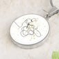 Drummer Gold Stars | Circle Pendant Necklace | Gift for Drummer - Givtz Back