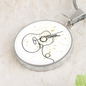 Acoustic Guitar Gold Stars | Circle Pendant Necklace | Gift for Guitarist - Givtz Back