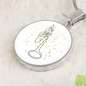 Trumpet Gold Stars | Circle Pendant Necklace | Gift for Trumpetist - Givtz Back