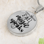 When Words Fail Music Speaks Clef | Necklace Circle Pendant Snake Chain - Givtz Back