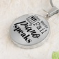 When Words Fail Piano Speaks | Necklace Circle Pendant Snake Chain - Givtz Back