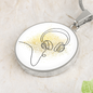 Head Phones Gold Splatter | Circle Pendant Necklace | Gift for Music Lover - Givtz Back