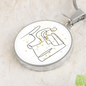 Piano Gold Stars | Circle Pendant Necklace | Gift for Pianist - Givtz Back