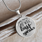 When Words Fail Bass Speaks | Necklace Circle Pendant Snake Chain - Givtz Back