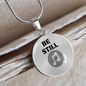 Be Still | Necklace Circle Pendant Snake Chain - Givtz Back