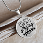 When Words Fail Singing Speaks | Necklace Circle Pendant Snake Chain - Givtz Back