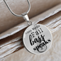 When Words Fail Bass Guitar Speaks | Necklace Circle Pendant Snake Chain - Givtz Back