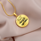 When Words Fail Music Speaks | Necklace Circle Pendant Snake Chain - Givtz Back