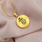 Be Still | Necklace Circle Pendant Snake Chain - Givtz Back
