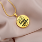 When Words Fail Bass Guitar Speaks | Necklace Circle Pendant Snake Chain - Givtz Back