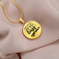 When Words Fail Bass Speaks | Necklace Circle Pendant Snake Chain - Givtz Back