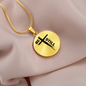 Be Still Cross | Necklace Circle Pendant Snake Chain - Givtz Back