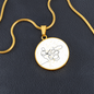 Drummer Music Notes | Circle Pendant Necklace | Gift for Drummer - Givtz Back