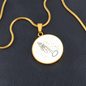 Trumpet Gold Stars | Circle Pendant Necklace | Gift for Trumpetist - Givtz Back