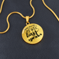 When Words Fail Bass Speaks | Necklace Circle Pendant Snake Chain - Givtz Back