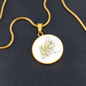 Grand Piano Gold Splatter | Circle Pendant Necklace | Gift for Pianist - Givtz Back