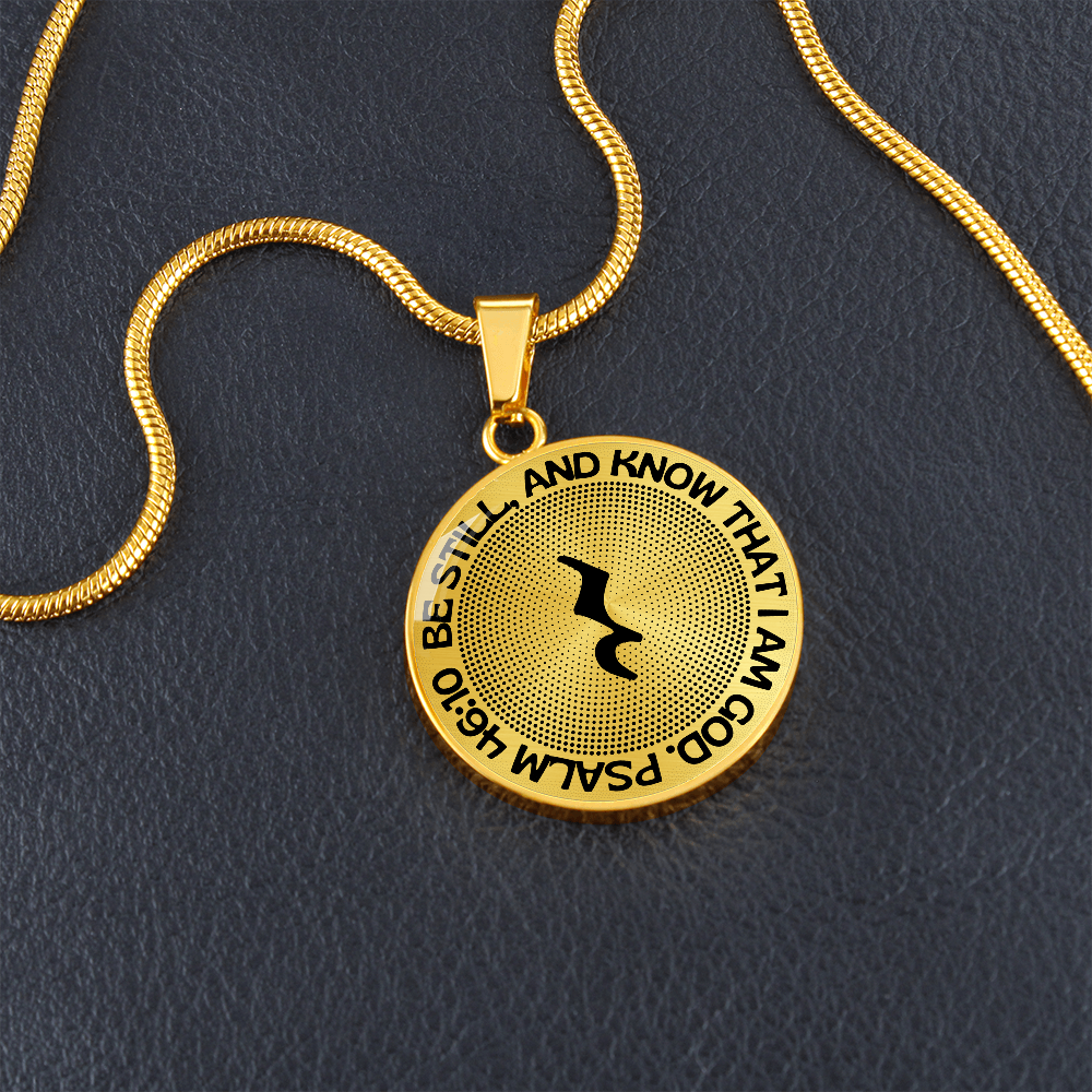 Be Still And Know | Music Rest | Dots | Necklace Circle Pendant