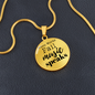 When Words Fail Music Speaks | Necklace Circle Pendant Snake Chain - Givtz Back