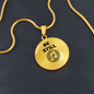 Be Still | Necklace Circle Pendant Snake Chain - Givtz Back